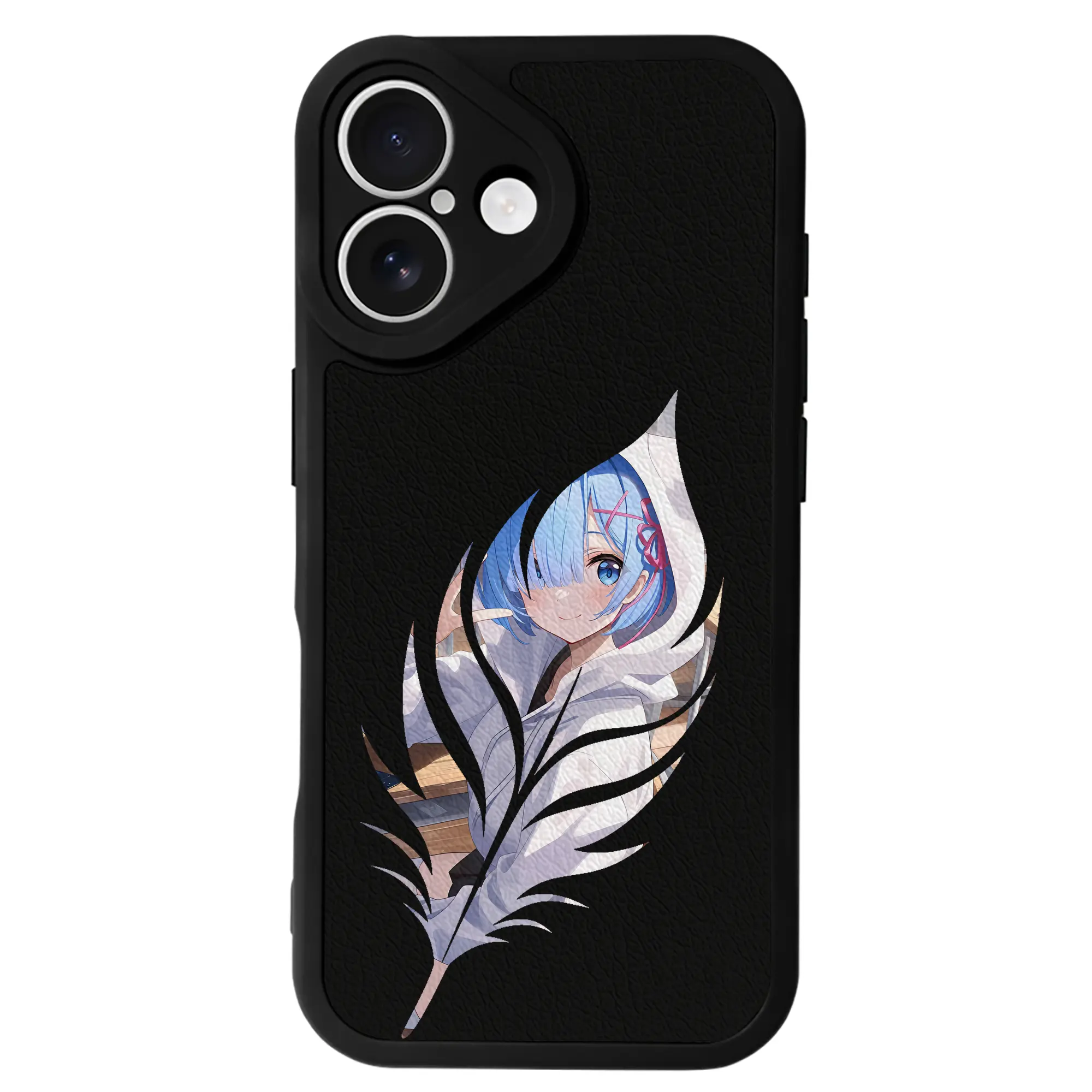 リゼロ グッズ レム - IPhone 16シリーズ対応 ・ シリコンスマホケース ・ レザー調 ・ 高精度フィット ・ 耐衝撃 ・ ワイヤレス充電対応 ・ 精密カット